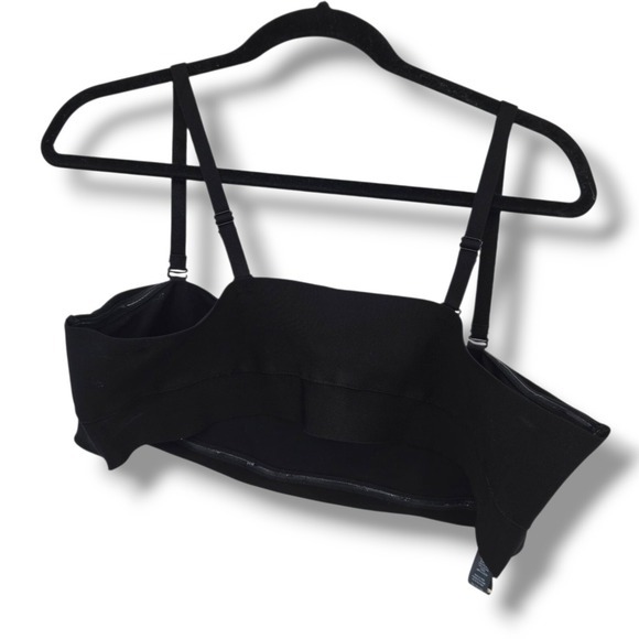 New SKIMS Bandeau Bikini Top Ribbed‎ Swim Strapless Black Size 3X - Picture 1 of 7